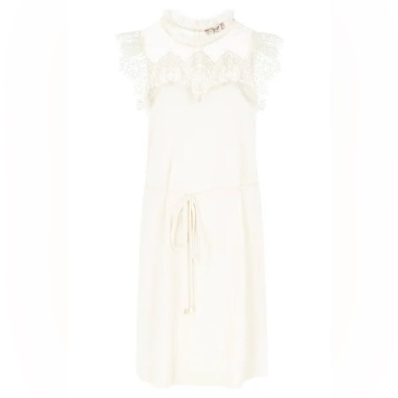 Twin-Set Cream White Lace Dress Size L NWT - Picture 6 of 14